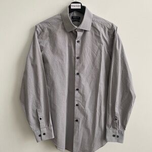 Kenneth Cole Light Gray Textured Dress Shirt
